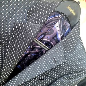 MENS ETRO SILVER AND BLACK JACKET US 38/EU48